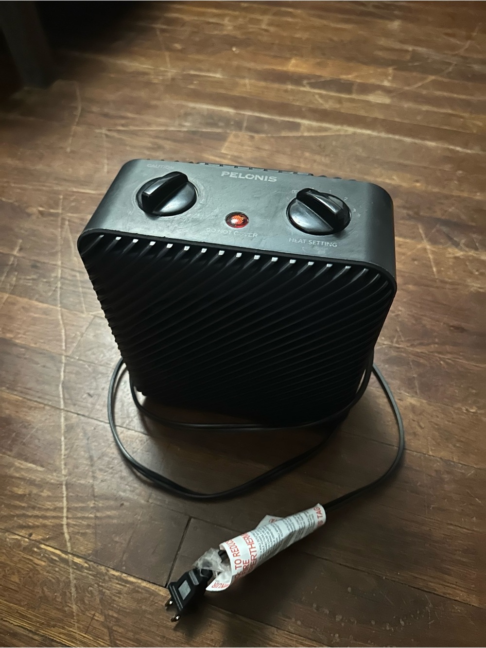 Black Portable Ceramic Space Heater - Compact Fan Heater